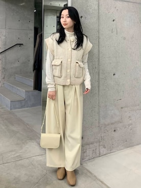 crinkle crinkle crinkleのベストを使った人気ファッション