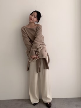 「アイテム（パンプス）」を使った、美波さん（レディース・158cm・20代）の冬コーディネート