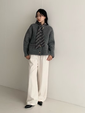 「アイテム（その他アウター）」を使った、美波さん（レディース・158cm・20代）の秋コーディネート