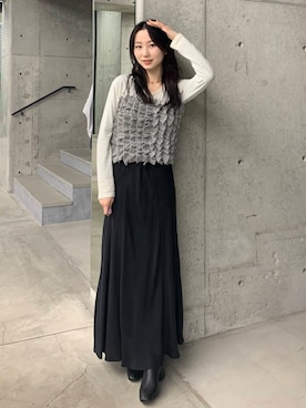 「URBANRESEARCH」｜「アイテム（ブーツ）」を使った、美波さん（レディース・158cm）の冬コーディネート
