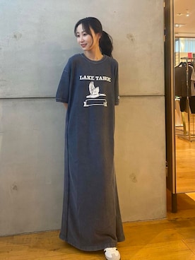 「Champion（チャンピオン）のアイテム」を使った、美波さん（レディース・158cm）の夏コーディネート