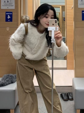 美波さん(レディース・158cm)の冬コーディネート