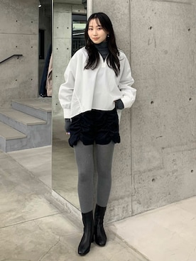 「TICCA（ティッカ）のアイテム」を使った、美波さん（レディース・158cm）の冬コーディネート