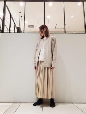 「PUAL CE CIN（ピュアルセシン）のアイテム（ブルゾン）」を使った、nagashimaさん（レディース・160cm）の春コーディネート