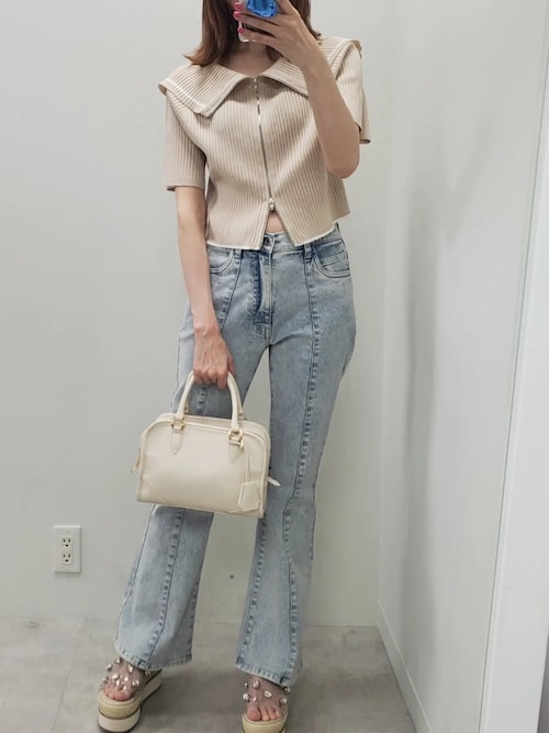 セール】ダブルジップラインニット（ニット/セーター）｜one after