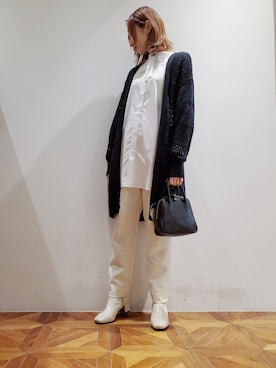 「透かし柄」｜nagashimaさん（レディース・160cm）の春コーディネート