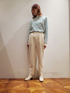 「PUAL CE CIN（ピュアルセシン）の綿針抜きハイネックロングスリーブ（Tシャツ/カットソー）」を使った、nagashimaさん（レディース・160cm）の冬コーディネート