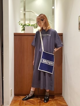 「シアタープロダクツ(THEATRE PRODUCTS)」｜「アイテム（ワンピース/ドレス）」を使った、nagashimaさん（レディース・160cm）の春コーディネート