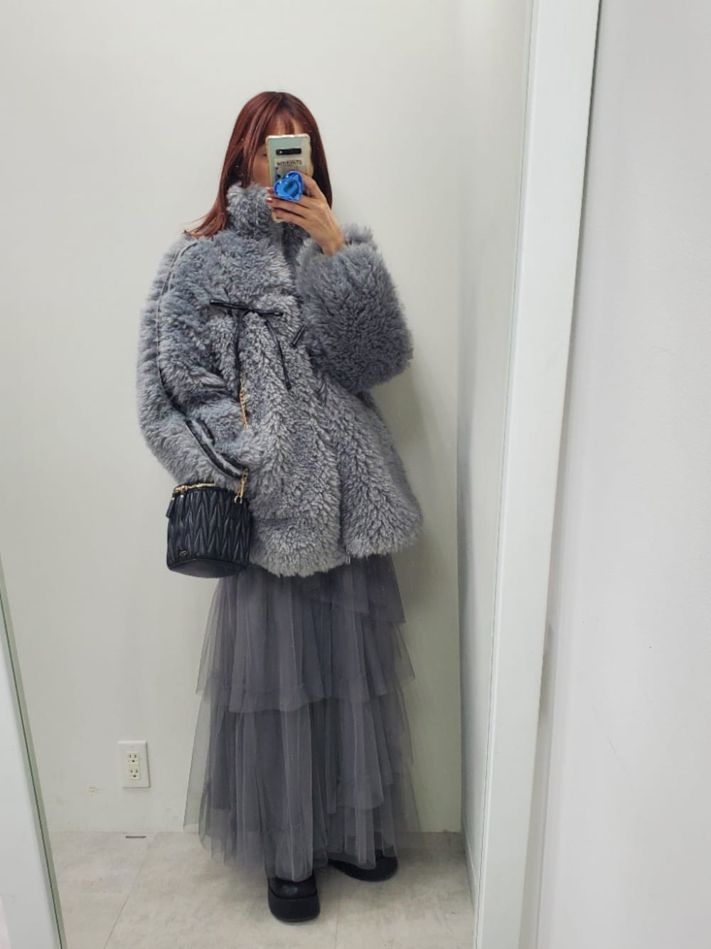 nagashimaさんの「サイドラインリボンボアブルゾン（one after another NICE CLAUP）」を使ったコーディネートの1枚目の写真