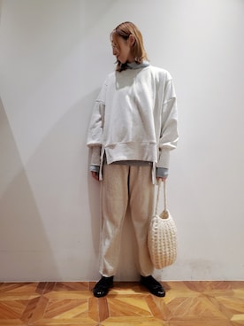 「PUAL CE CIN（ピュアルセシン）の綿針抜きハイネックロングスリーブ（Tシャツ/カットソー）」を使った、nagashimaさん（レディース・160cm）の冬コーディネート