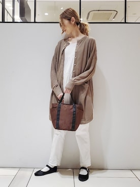 「PUAL CE CIN（ピュアルセシン）のアイテム（チュニック）」を使った、nagashimaさん（レディース・160cm）の夏コーディネート