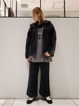 「アウターコーデ」｜「アイテム（その他シューズ）」を使った、nagashimaさん（レディース・160cm）の秋コーディネート