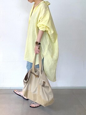 「フレアデニム」｜inoさん（レディース・158cm）の春コーディネート