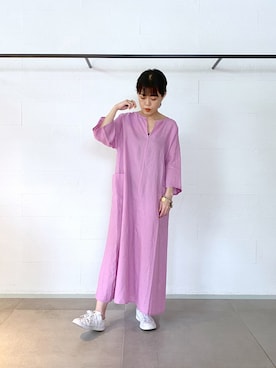 「アイテム（ワンピース/ドレス）」を使った、inoさん（レディース・158cm・40代）の春コーディネート