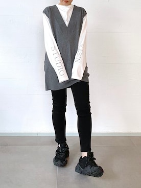 「Acne Studios（アクネストゥディオズ）のアイテム」を使った、inoさん（レディース・158cm）の秋コーディネート