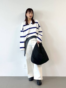 「BARNYARDSTORM（バンヤードストーム）のBARNYARDSTORM / ハイブリッドストレッチブーツ（ブーツ）」を使った、LINさん（レディース・163cm）の冬コーディネート