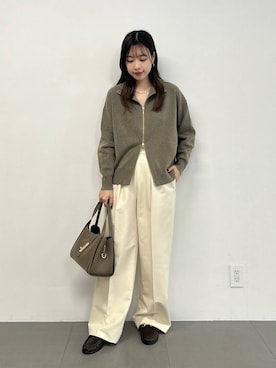 「MILOS（ミロス）のアイテム」を使った、LINさん（レディース・163cm）の秋コーディネート