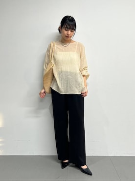 「BARNYARDSTORM（バンヤードストーム）のアイテム」を使った、LINさん（レディース・163cm）の春コーディネート