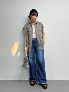 「BARNYARDSTORM（バンヤードストーム）のアイテム」を使った、LINさん（レディース・163cm）の春コーディネート
