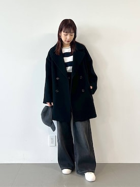 「BARNYARDSTORM」｜「アイテム（その他アウター）」を使った、LINさん（レディース・163cm）の冬コーディネート