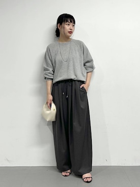 「アイテム（スウェット）」を使った、LINさん（レディース・164cm）の夏コーディネート