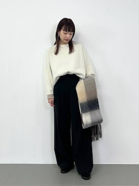 「新作」｜「アイテム（ローファー）」を使った、LINさん（レディース・163cm）の秋コーディネート