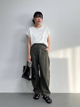 「BARNYARDSTORM（バンヤードストーム）のアイテム」を使った、LINさん（レディース・163cm）の春コーディネート