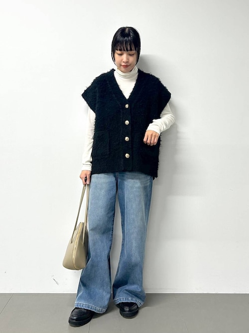 ほぼ新品♪裏起毛ワイドデニム【2024年AW】♪バンヤードストーム