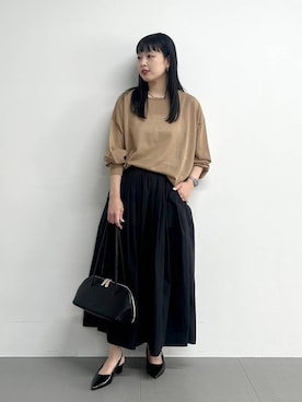 「BARNYARDSTORM（バンヤードストーム）のBARNYARDSTORM / バックストラップレザーパンプス（パンプス）」を使った、LINさん（レディース・164cm）の夏コーディネート