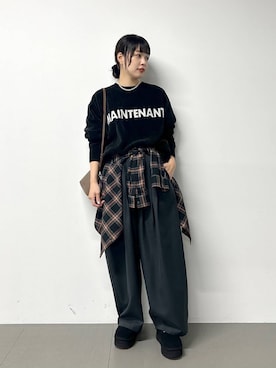 「BARNYARDSTORM（バンヤードストーム）のアイテム（ネックレス）」を使った、LINさん（レディース・164cm）の秋コーディネート