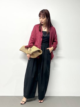 「ナチュラル」｜「アイテム（スリッポン）」を使った、LINさん（レディース・163cm）の春コーディネート