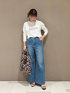 「ナチュラル」｜「アイテム（スリッポン）」を使った、LINさん（レディース・163cm）の春コーディネート