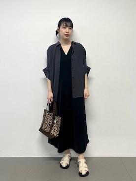 「PLAKTON（プラクトン）のアイテム」を使った、LINさん（レディース・163cm）の春コーディネート