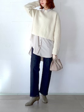 「YANUK（ヤヌーク）のアイテム」を使った、akkoさん（レディース・168cm）の冬コーディネート