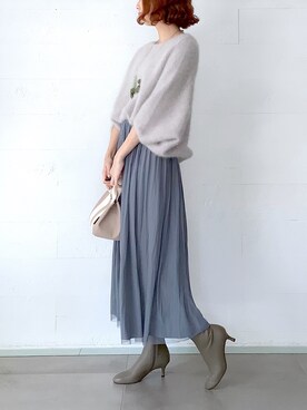 「ブーツスタイル」｜「アイテム（その他シューズ）」を使った、akkoさん（レディース・168cm）の秋コーディネート