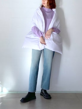 「YANUK（ヤヌーク）のアイテム」を使った、akkoさん（レディース・168cm）の冬コーディネート