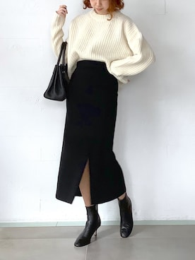 「ブーツスタイル」｜「アイテム（その他シューズ）」を使った、akkoさん（レディース・168cm）の秋コーディネート