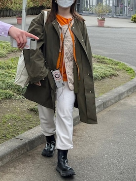 「ごきげんウィーク」｜「アイテム（スウェットパンツ）」を使った、yamさん（レディース・154cm）の春コーディネート