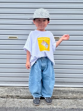 「アイテム（キャップ）」を使った、harupiさん（キッズ・100cm）の夏コーディネート