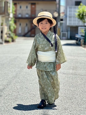 「アイテム（水着/着物・浴衣）」を使った、harupiさん（キッズ・100cm）の夏コーディネート