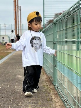 「FREAK'S STORE（フリークスストア）のアイテム」を使った、harupiさん（キッズ・100cm）の冬コーディネート
