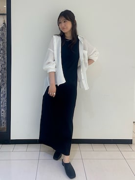 「Ungrid（アングリッド）のアイテム（シューズ）」を使った、横山ななさん（レディース・157cm）の春コーディネート