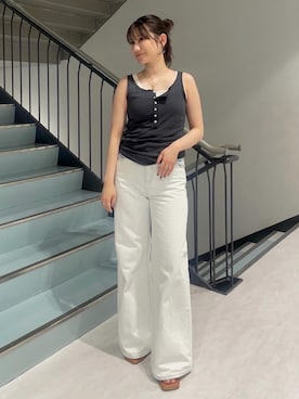 横山ななさん（レディース・157cm）の春コーディネート