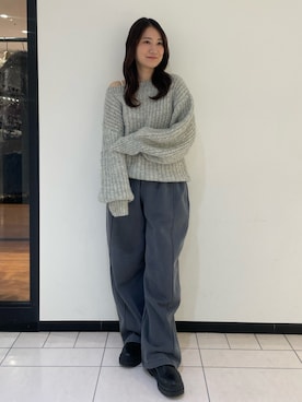 横山ななさん（レディース・157cm）の冬コーディネート