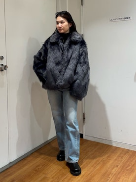 「アイテム（ダウンジャケット/コート）」を使った、横山ななさん（レディース・157cm）の秋コーディネート