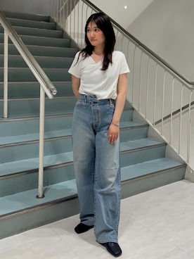 「Ungrid（アングリッド）のアイテム（シューズ）」を使った、横山ななさん（レディース・157cm）の春コーディネート