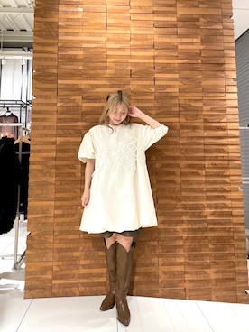 「SENSE OF PLACE by URBAN RESEARCH（センスオブプレイスバイアーバンリサーチ）のアイテム（その他トップス、ホワイト系）」を使った、kaoさん（レディース）の秋コーディネート