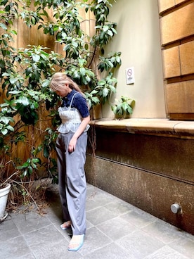 「ビスチェコーデ」｜「アイテム（ワンピース/ドレス）」を使った、kaoさん（レディース・151cm）の夏コーディネート