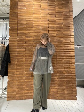 「SENSE OF PLACE by URBAN RESEARCH（センスオブプレイスバイアーバンリサーチ）のアイテム（トップス、グレー系）」を使った、kaoさん（レディース）の夏コーディネート