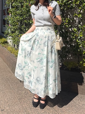 「MISCH MASCH（ミッシュマッシュ）のアイテム（トップス）」を使った、西銀座店さん（レディース・155cm）の春コーディネート
